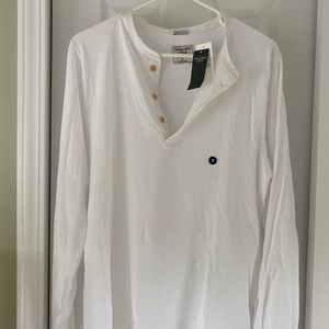 NWT Abercrombie & Fitch Men’s White Long Sleeve